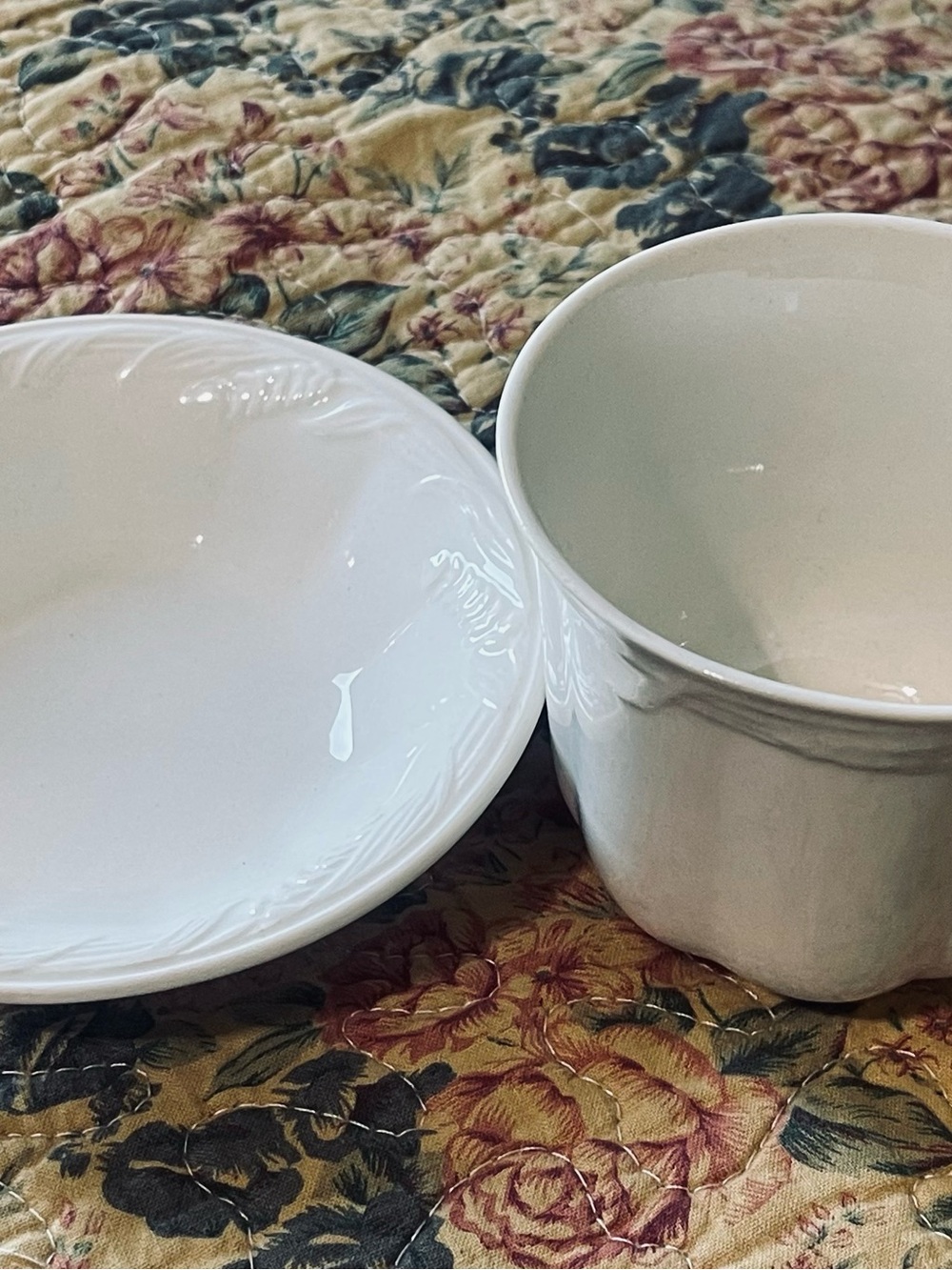 Vintage Wilkinson LTD Royal Staffordshire White Ironstone Cup & Saucer - Picture 3 of 4